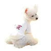 Dog Apparel Costume Shirt Stylish Pet Pullover Clothing Cat T-Shirt Cute Letter Print Summer Cloth Puppy Outfit