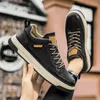 Geklede schoenen Heren Werk Arbeidsverzekering Casual Leer All match Waterdichte antislip Sneakers 230710