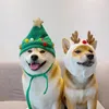 Roupa para cães Chapéu de Natal Boné para animais de estimação Cachecol Bandana Babadores Papai Noel Elk Bonito Cosplay Traje Roupa Para Pequenos Médios Cachorros Gatos Chapéu