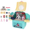 Other Toys Plastic Exquisite Practical Pet Backpack Pet Care Set Simulation Animal Pretend Play Kid Children Birthday Gifts 230710