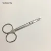 Scissors de escritório Ophtálmico 10cm Laboratório de aço inoxidável Padrão doméstico cosmético para prática usando comprimento 100mm 230707