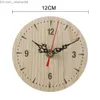 Wall Clocks New small wooden wall clock with retro and unique kitchen and living room decoration Z230712