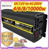 Démarreur de saut à onde sinusoïdale pure voiture onduleur puissance DC12V à AC220V convertisseur de prise extérieure monté automatiquement 3000W4000W6000W8000W HKD230710