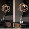 Lampes suspendues Style Rural nordique Lampe suspendue créative Rétro Corde traditionnelle Lumières Restaurant Café Loft Salon Salon de thé
