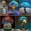 Przedmioty dekoracyjne figurki Dropshopping dekoracja wnętrz kolorowe grzyby lampa stołowa pulpit kreatywne płótno ozdoby lampa 230710