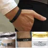 Chain Vnox Gold Tone Stainless Steel Mens ID Bracelets Free Engraving Laser Name Date Customize Gift 230710