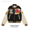 Kurtki męskie American Unisex Baseball Uniform Hip Hop Patchwork Vintabe Varsity Jacket Men Streetwear Bomber Oversize Kobiety Haft Fioletowy HKD230710