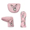 Other Golf Products Pink Colors Rabbit Golf Club Wood Headcovers Driver Fairway Woods Hybrid Cover Golf Club Head Protective And Putter Cover 230707