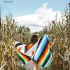 Coperte Coperte da spiaggia arcobaleno a righe Tappetino con nappa per letti Copridivano da picnic all'aperto Tappeto arazzo Tappeto messicano Serape Coperta da viaggio T230710