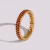 Обручальные кольца Дизайн классический золотой кольцо Америка красочное бохо для женщин, винтажный циркон, богемный подросток -девочка оптом 230710