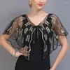 Scarves Women's 1920s Shawl Beaded Sequin Evening Cape Flapper Cover Up Gatsby Themed And Wedding Party Sun Protection Shawls