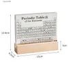 Decorative Objects Figurines Acrylic Periodic Table with Elements Picture Chemical Element Display Children Chemistry Teaching School Home Decoration T230710