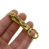 Keychains Antique Copper Brass Simple Pattern Swivel Japanese Fish U Hook Clasp Keychain Keyring Leather Craft DIY Jean Wallet Chain FOB