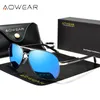 Sunglasses AOWEAR Mens Aviation Men Polarized Mirror Sunglass for Man HD Driving Sun Glasses lunettes de soleil homme 230707