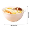 Ciotole Ramen Noodle Bowl Istantaneo con coperchio Design coperto per microonde Non facile da bruciare Convenienza riscaldante per porridge