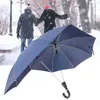 Зонтичные зонтики с двойным верхним направлением прямой полюс изогнутая ручка с большим покрытием.