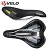 Selle per bici VELO VL-3147 Comfort PU Leather Steel Rail 273x179mm MTB Sella per bici da strada Cuscino per sedile per bicicletta unisex Accessori per ciclismo HKD230710