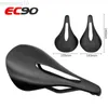 Selles de vélo EC90 Nouveau Tout en fibre de carbone Selle de vélo VTT Vélo de route de montagne Conception creuse Siège Vélo Lisse Confortable Noir Selle 2021 HKD230710