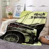 Couvertures Sci-Fi Movie Pattern Blanket Retour vers le futur Warm Flannel Thin Blanket Portable Home Travel Office Lunch Break Blanket T230710