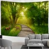 Tapestries Deer Green Forest Tapestry Wall Hanging Witchcraft Art Aesthetics Room Home Decor R230710