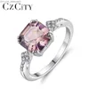 Fedi nuziali CZCITY Anello da dito in argento sterling 925 di marca per le donne con scultura Moggeni S925 Gioielli da sposa per ragazza deluxe Z230712