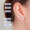Saplama Küpe Cz Taç Paslanmaz Çelik Zirkon Kulakslar Küpe Titanyum Kulak kemiği Kadınlar İçin Kadın Mücevherleri Buzlu CZ Kübik Zirkonya Piercing Studs Toptan