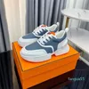 2023- Tênis Designer Moda Masculina Feminina Aumenta o Lazer Tênis Luxo Borracha Couro Macio Confortável Sapatos Tamanho 34-46