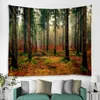 Tapestries Misty Forest Tree Printed Large Wall Tapestry Cheap Wall Hanging Wall Tapestries Wall Art Decor