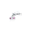 Studörhängen Real 925 Sterling Silver My Cherry Single For Women Ear Pins Fine Jewelry Gift Brincos