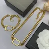 Collana di design di lusso Ciondolo Chians Collane Catena a maglie cubane da uomo Set di gioielli in oro Bracciale d'amore placcato in acciaio inossidabile per le donne G Bracciali Matrimonio