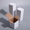 Woreczki z biżuterią składane pudełko kartonowe 3 warstwy zagęścić twardy papier biały karton prostokątne pudełka z tektury falistej Kraft mały prezent hurtowo