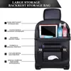 New Car Seat Back Organizer Pu Leather Pad Bag Car Storage Organizer Pieghevole Table Tray Travel Storage Bag Accessori auto