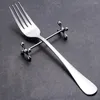 Bowls 6 Pcs Zinc Alloy Chopsticks Rest Spoons Stand Forks Knives Holder Rack Metal Craft Table Decoration