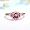 Обручальные кольца Kuololit Hexagon London Blue Topaz Gemstone Ring Кольцо женская душа 925 Серебряное серебро Танзания Морган Стоун Уваженные украшения Z230712