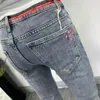 Мужские джинсы разорванные джинсовые джинсы Мужская модная марка.