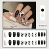 Unhas Postiças Press On Vaca Print Wearable Tips Almond Artificial Full Cover Manicure Art Wholesale