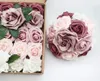 Decoratieve bloemen Kunstmatige combo Delicate Shabby Dusty Rose gemengd met stengel voor doe-het-zelf bruidsboeketten Centerpieces Babyshower