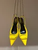 D-Venus SB Sandaler Klackar Designer Denim Läder Bröllopsklackar Oval D Plaque Summer Causal Sandaler