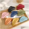 Hair Clips Barrettes Large Leaf Claw Clip Back Head Bathing Girls For Women Headwear Accessories Shark Plate Drop Delivery Jewelry Dhofu