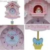 Wall Clocks 12 inch cartoon wall clock children's bedroom suspended silent clock swing Nixie clock children's room decoration accessories Z230712