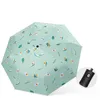 Paraplu's Chic Fruit ANTI-UV Opvouwbare Paraplu's Zon Compact Dames Dames Dames Dame Winddicht Regen Heerlijk Avocado Automatische paraplu