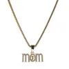 MOM Letters Pendant Necklace Real Gold Plated Jewelry Gift Choker Chain Necklace