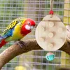 その他の鳥用品オウムのおもちゃ木製ボード咀嚼おもちゃケージアクセサリーオウムコニュア愛鳥オカメインコセキセイインコ用ベル付き