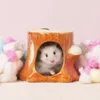 Suprimentos para pequenos animais lindos hamster casa de porcelana para animais de estimação cama de cobaia ninho para roedor chinchila 230710