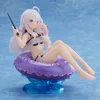 Actiespeelfiguren 13CM Anime Wandering Witch Figuur Sexy Badpak Meisje Zittend Model Zwemmen Ring Boxed Kinderspeelgoed Cadeau