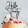 Zaopatrzenie firm Witam trzydzieści 30 urodziny ozdoba na wierzch tortu|Witaj dekoracja|na wierzch tortu|30 urodziny|trzydzieści cylinder