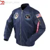 Vestes pour hommes Automne Apollo Thin 100th SPACE SHUTTLE MISSION Thin MA1 Bomber Hiphop US Air Force Pilot Flight Korean College Jacket For Men HKD230710
