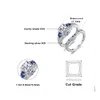 Met zijstenen sieraden 2 stuks 925 sterling zilveren verlovingsring voor vrouw 15ct AAAAA CZ gesimuleerde diamant gemaakt saffier bruidssets 230707