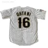 Chaquetas de los hombres BG béisbol Jersey Japón 16 OHTANI jerseys Costura Bordado Alta calidad Deportes baratos al aire libre Blanco Negro raya 2023 Mundo Nuevo HKD230710