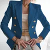 Imperméables Femme Nouvelle Couleur Unie Mode Sexy Multi Boutons 2022 Été et Automne Costume Décontracté Tenue de Bureau Élégant Manteau Court Blazers Rouges